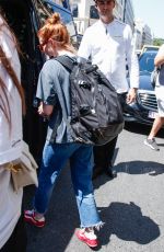 EMMA ROBERTS Leaves Her Hotel in Paris 06/30/2025