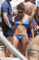 EVA LONGORIA in a Blue Bikini on the Beach in Marbella 07/19/2025