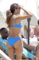 EVA LONGORIA in a Blue Bikini on the Beach in Marbella 07/19/2025