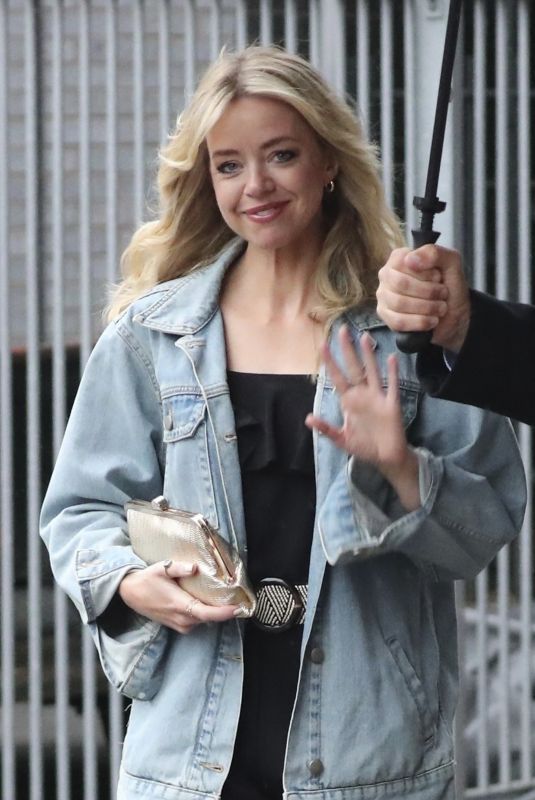 GEORGIA TAYLOR Arrives at Coronation Street Summer Party in Manchester 07/04/2025
