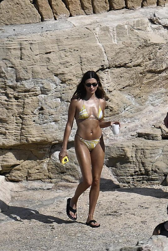 HAILEY BIEBER in Bikini at a Beach in Mallorca 07/10/2025