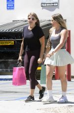 HILARY DUFF in a Tennis Skirt and Tank Top Out in Los Angeles 07/29/2025
