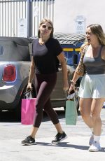 HILARY DUFF in a Tennis Skirt and Tank Top Out in Los Angeles 07/29/2025