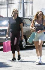 HILARY DUFF in a Tennis Skirt and Tank Top Out in Los Angeles 07/29/2025