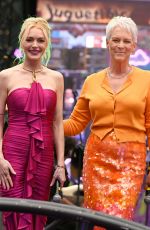 JAMIE LEE CURTIS and LINDSAY LOHAN at Purple Carpet for Freakier Friday in Mexico City 07/24/2025