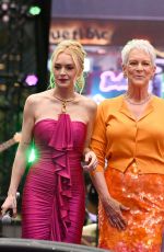 JAMIE LEE CURTIS and LINDSAY LOHAN at Purple Carpet for Freakier Friday in Mexico City 07/24/2025