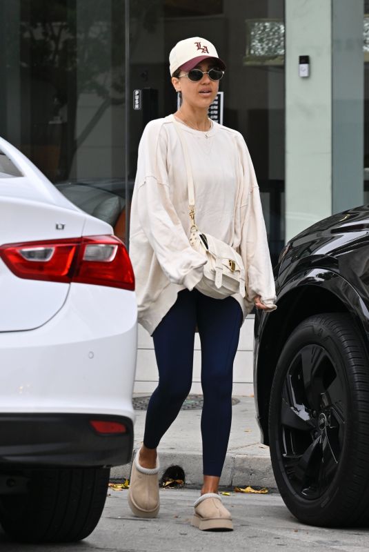 JESSICA ALBA in Leggings Out and About in West Hollywood 07/22/2025