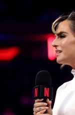 JOANNA JOJO LEVESQUE Sings National Anthem at Katie Taylor vs Amanda Serrano 3 at Madison Square Garden in New York City 07/11/2025