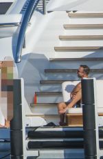 KATE HUDSON in Blue Bikini on a Yacht in Ibiza 07/04/2025