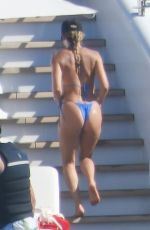 KATE HUDSON in Blue Bikini on a Yacht in Ibiza 07/04/2025