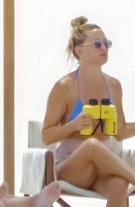 KATE HUDSON in Blue Bikini on a Yacht in Ibiza 07/04/2025