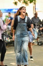KATIE HOLMES on the Set of Happy Hours in New York 07/22/2025