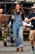 KATIE HOLMES on the Set of Happy Hours in New York City 07/22/2025