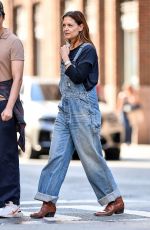 KATIE HOLMES on the Set of Happy Hours in New York City 07/22/2025
