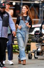 KATIE HOLMES on the Set of Happy Hours in New York City 07/22/2025