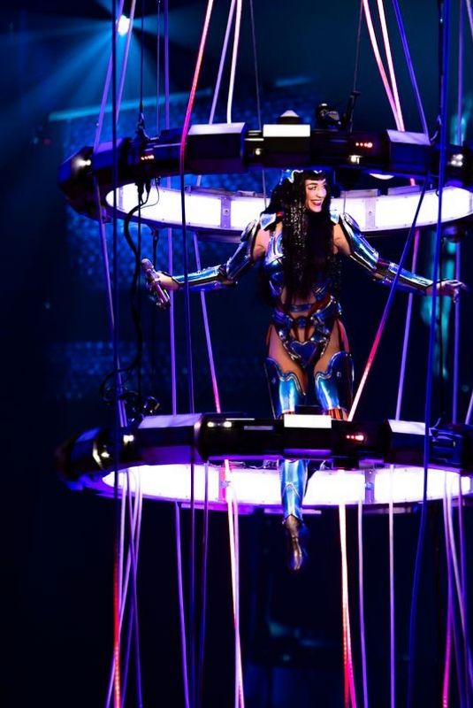 KATY PERRY Performs at Ball Arena in Denver 07/10/2025