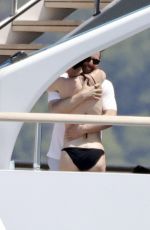 KATY PERRY Stuns in a Black Bikini on a Yacht, July 2025