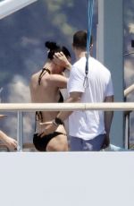 KATY PERRY Stuns in a Black Bikini on a Yacht, July 2025