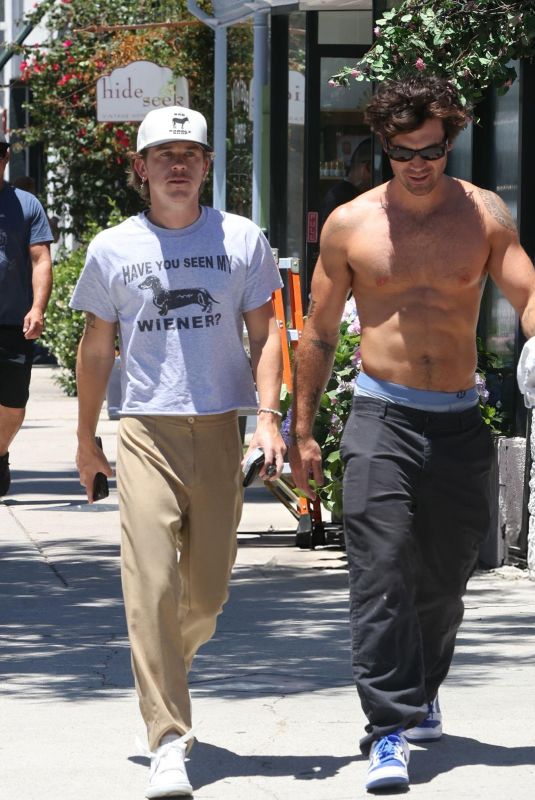 KJ Apa - shirtless out in Los Angeles 07/08/2025