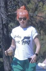 KRISTEN STEWART and DYLAN MEYER Out with Their Dog in Los Feliz 07/27/2025