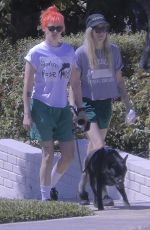KRISTEN STEWART and DYLAN MEYER Out with Their Dog in Los Feliz 07/27/2025