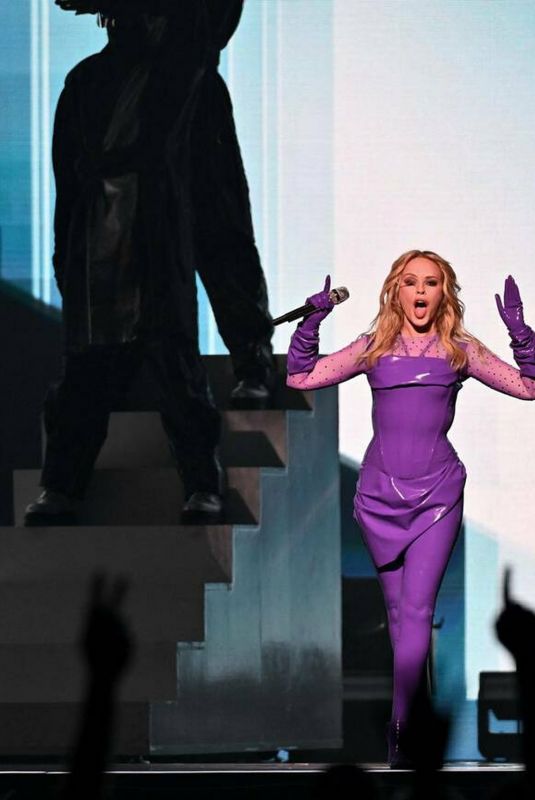 KYLIE MINOGUE Performs at Accor Arena in Paris 06/29/2025