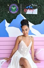 LEIGH-ANNE PINNOCK at Evian Mountain Of Youth VIP Suite at Wimbledon 2025 in London 07/10/2025