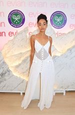 LEIGH-ANNE PINNOCK at Evian Mountain Of Youth VIP Suite at Wimbledon 2025 in London 07/10/2025