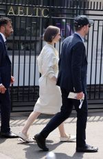 LILY COLLINS Arrives at Mens