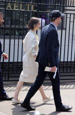 LILY COLLINS Arrives at Mens