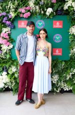 LILY COLLINS at Wimbledon in London 07/06/2025