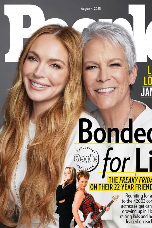 LINDSAY LOHAN and JAMIE LEE CURTIS in People Magazine, August 2025