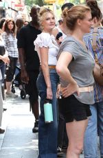 MEGHAN FAHY and Penn Badgley on the Set of You Deserve Each Other in Brooklyn 07/11/2025
