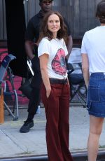 NATALIE PORTMAN on the Set of Good Sex in Brooklyn in New York City 07/24/2025