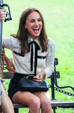 NATALIE PORTMAN on the Set of Good Sex in Washington Square Park in New York City 07/15/2025