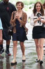 NATALIE PORTMAN on the Set of Good Sex in Washington Square Park in New York City 07/15/2025