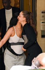 Pregnant RIHANNA and A$AP Rocky Leaves Le Royal Monceau Hotel in Paris 07/03/2025