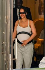 Pregnant RIHANNA and A$AP Rocky Leaves Le Royal Monceau Hotel in Paris 07/03/2025