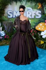 Pregnant RIHANNA at Smurfs Premiere at Paramount Pictures Studios in Los Angeles 07/13/2025