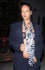 Pregnant RIHANNA Leaves a Late-night Dinner at Giorgio Baldi in Santa Monica 07/19/2025