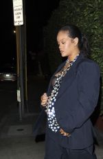 Pregnant RIHANNA Leaves a Late-night Dinner at Giorgio Baldi in Santa Monica 07/19/2025