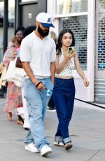 RACHEL ZEGLER and Nathan Louis Out with Their Dog in London 07/20/2025