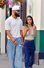 RACHEL ZEGLER and Nathan Louis Out with Their Dog in London 07/20/2025