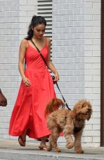 RACHEL ZEGLER Out with Her Dog in London 07/18/2025