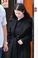 SELENA GOMEZ Out for Dinner at Sushi Park in West Hollywood 07/08/2025