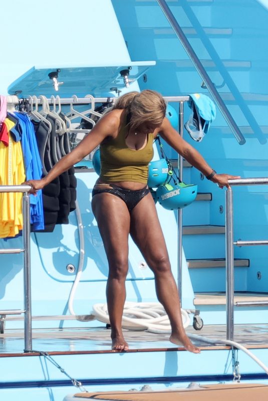 SERENA WILLIAMS in Bikini at Sardinian Yacht Getaway 06/26/2025