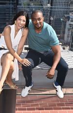 STEPHANIE BEATRIZ and Anthony Mackie at Twisted Metal Season 2 Photocall at Top of the Rock Observation Deck at Rockefeller Center 07/22/2025