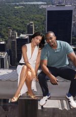 STEPHANIE BEATRIZ and Anthony Mackie at Twisted Metal Season 2 Photocall at Top of the Rock Observation Deck at Rockefeller Center 07/22/2025