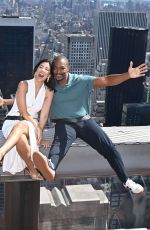 STEPHANIE BEATRIZ and Anthony Mackie at Twisted Metal Season 2 Photocall at Top of the Rock Observation Deck at Rockefeller Center 07/22/2025