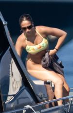 TATE MCRAE in Bikini at a Yacht in St. Tropez 07/01/2025